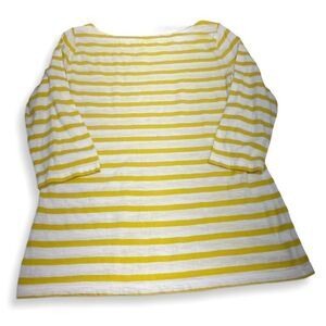 LOFT Striped Boatneck Top size Medium